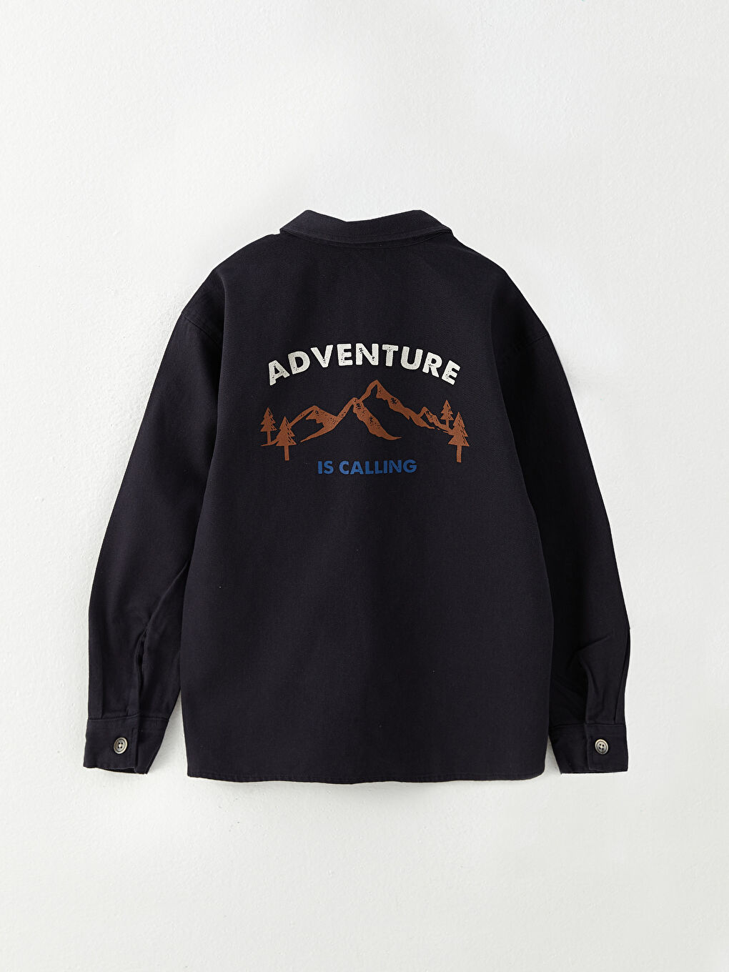LCW Kids Hooded Printed Long Sleeve Gabardine Boys Shirt -W23269Z4-HGG