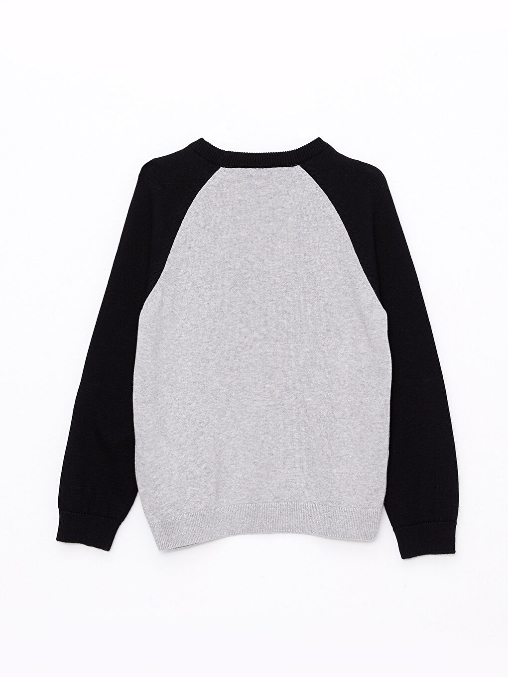 Gri Bisiklet Yaka Kral Şakir Baskılı Uzun Kollu Erkek Çocuk Triko Kazak-1