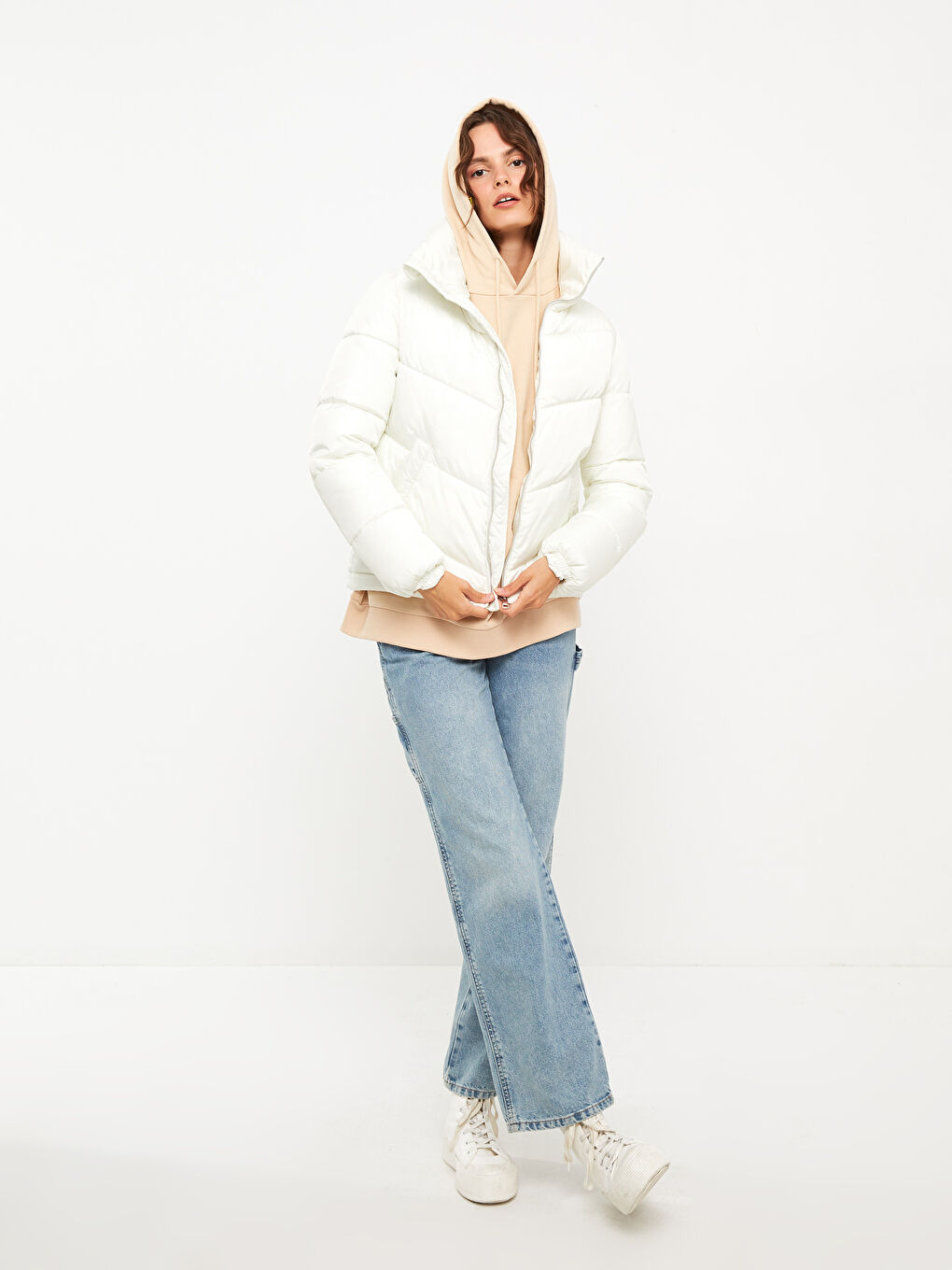 Turtle Neck Regular Long Sleeve Women's Puffer