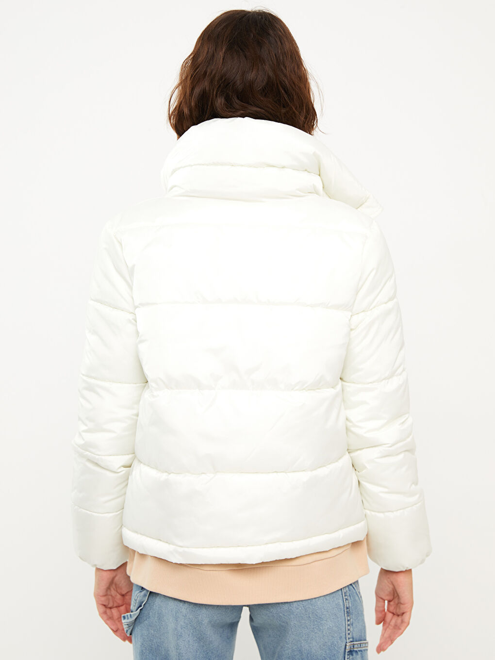 Turtle Neck Regular Long Sleeve Women's Puffer-4