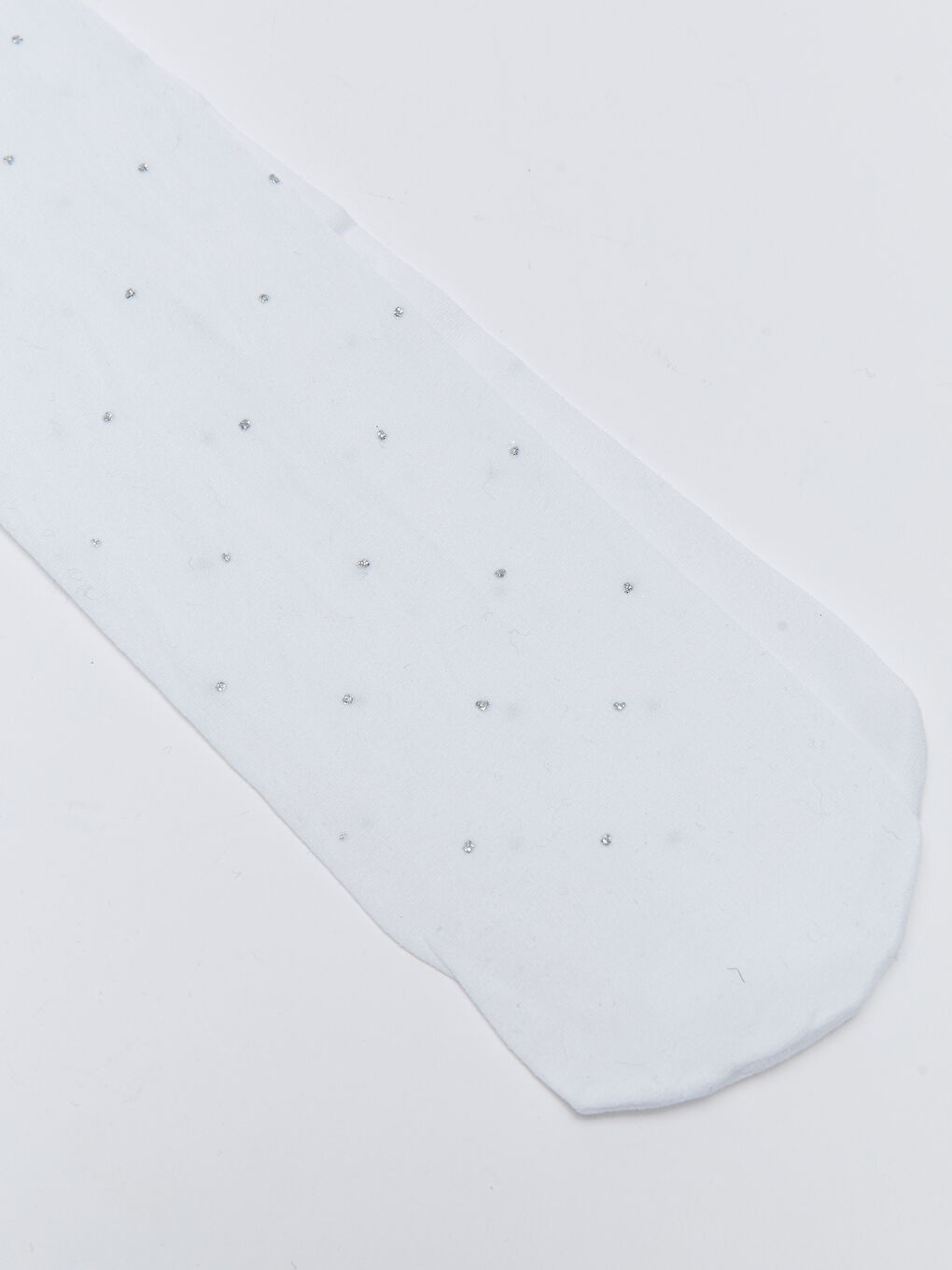 Beyaz Desenli Kız Çocuk Külotlu Çorap-1