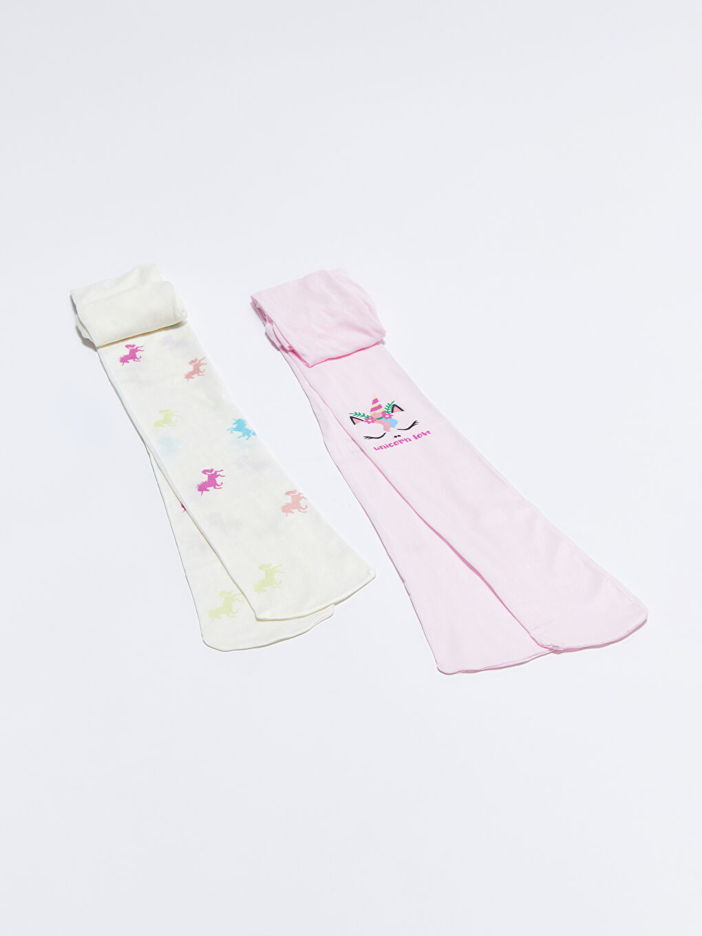 Patterned Girls' Tights 2 Pack