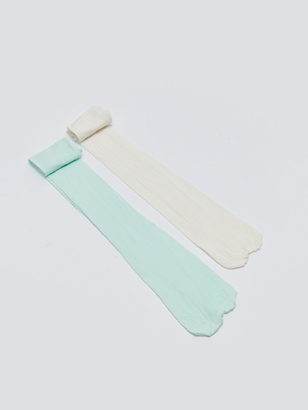 Ekru Basic Kız Çocuk Külotlu Çorap 2'li