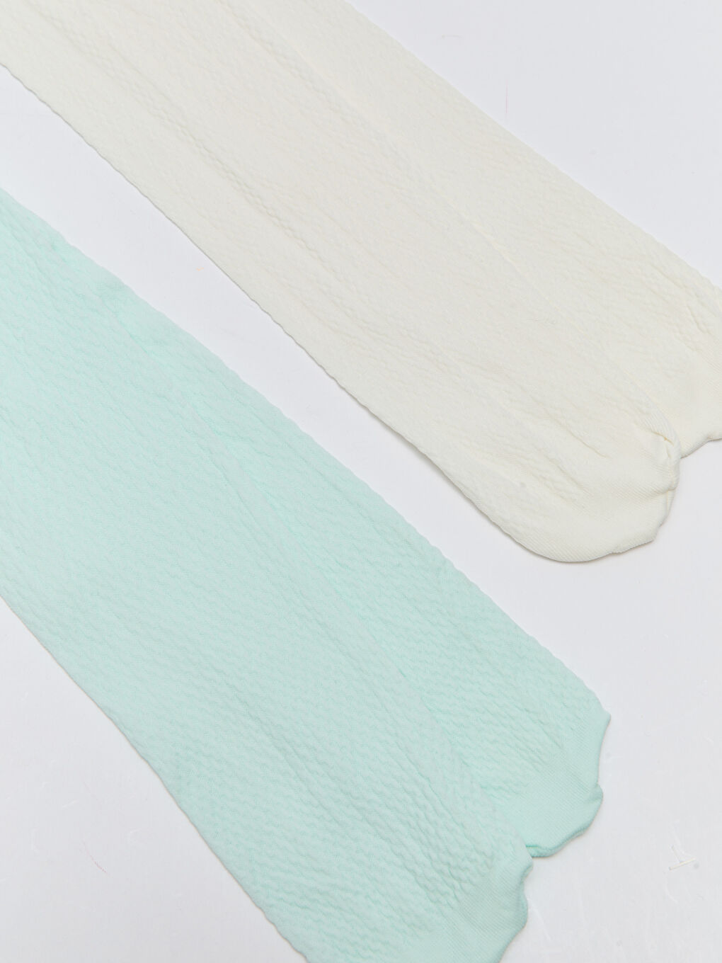 Ekru Basic Kız Çocuk Külotlu Çorap 2'li-1