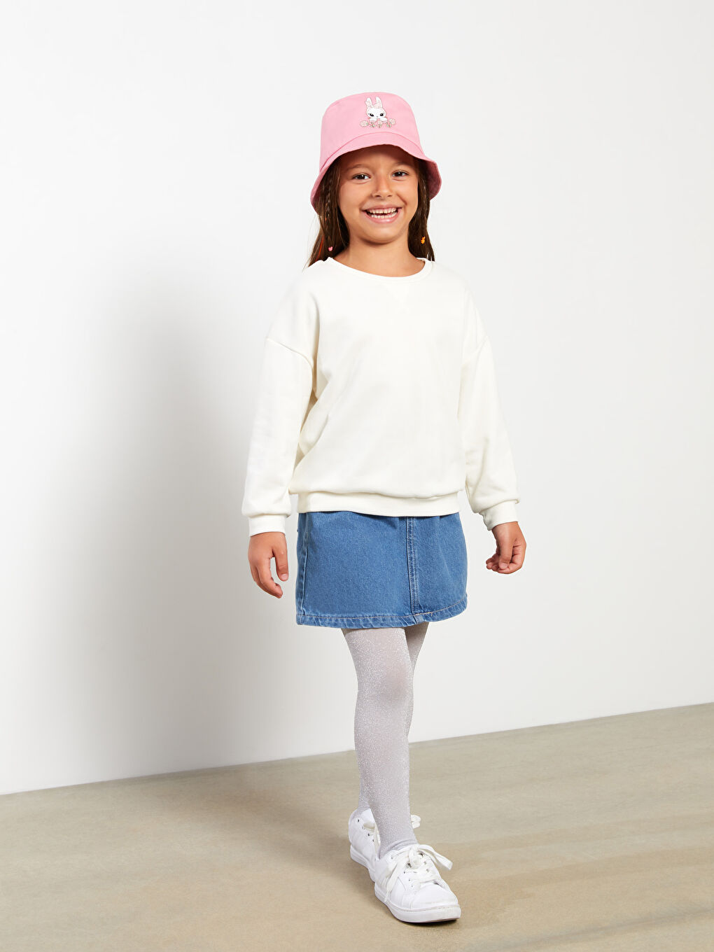 Beyaz Kız Çocuk Külotlu Çorap 2'li