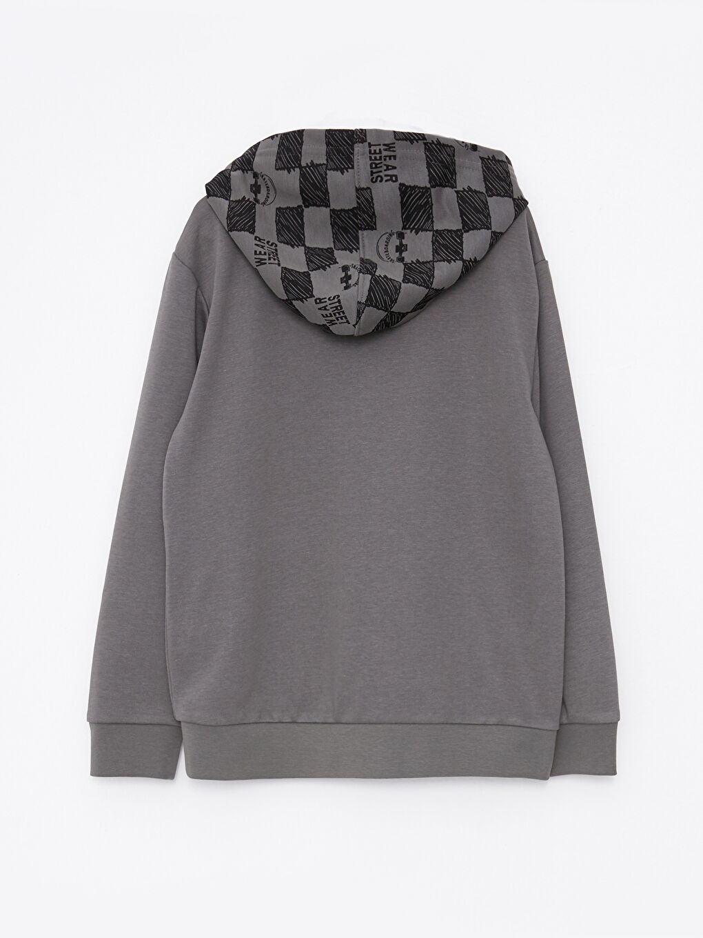 Hooded Printed Long Sleeve Boys' Sweatshirt-1