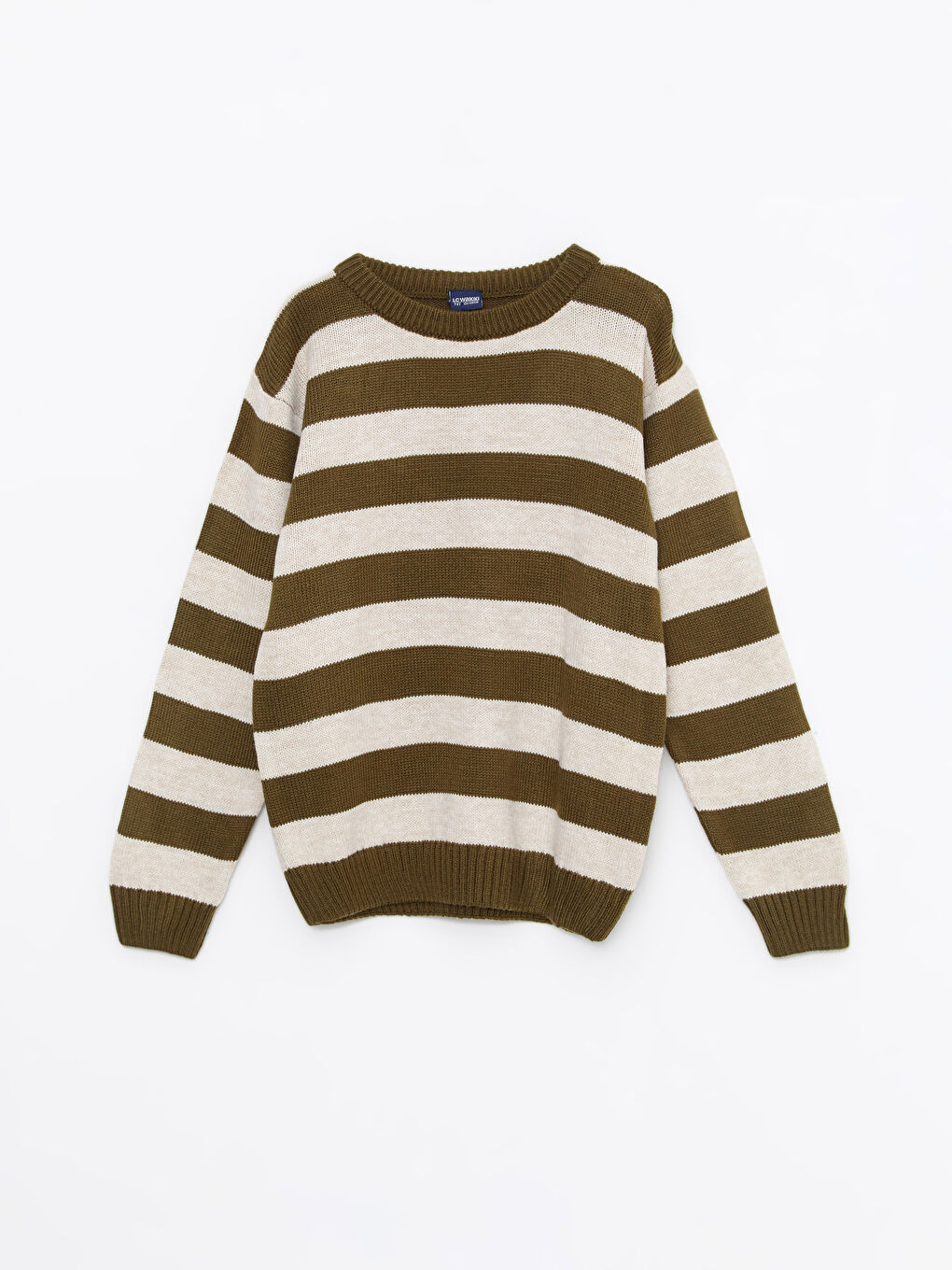 Crew Neck Striped Long Sleeve Boys' Knitwear Sweater