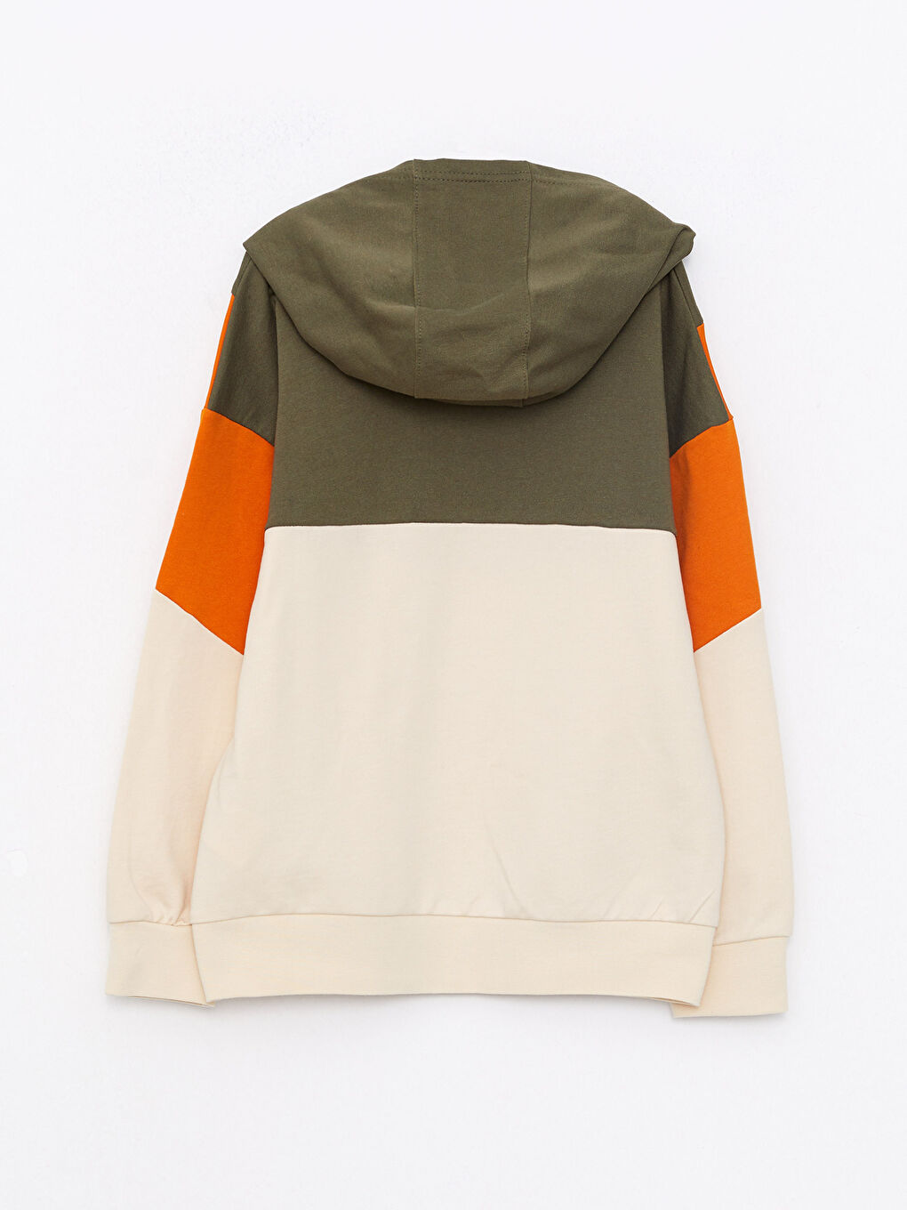 Hooded Color Block Long Sleeve Boys' Sweatshirt-1