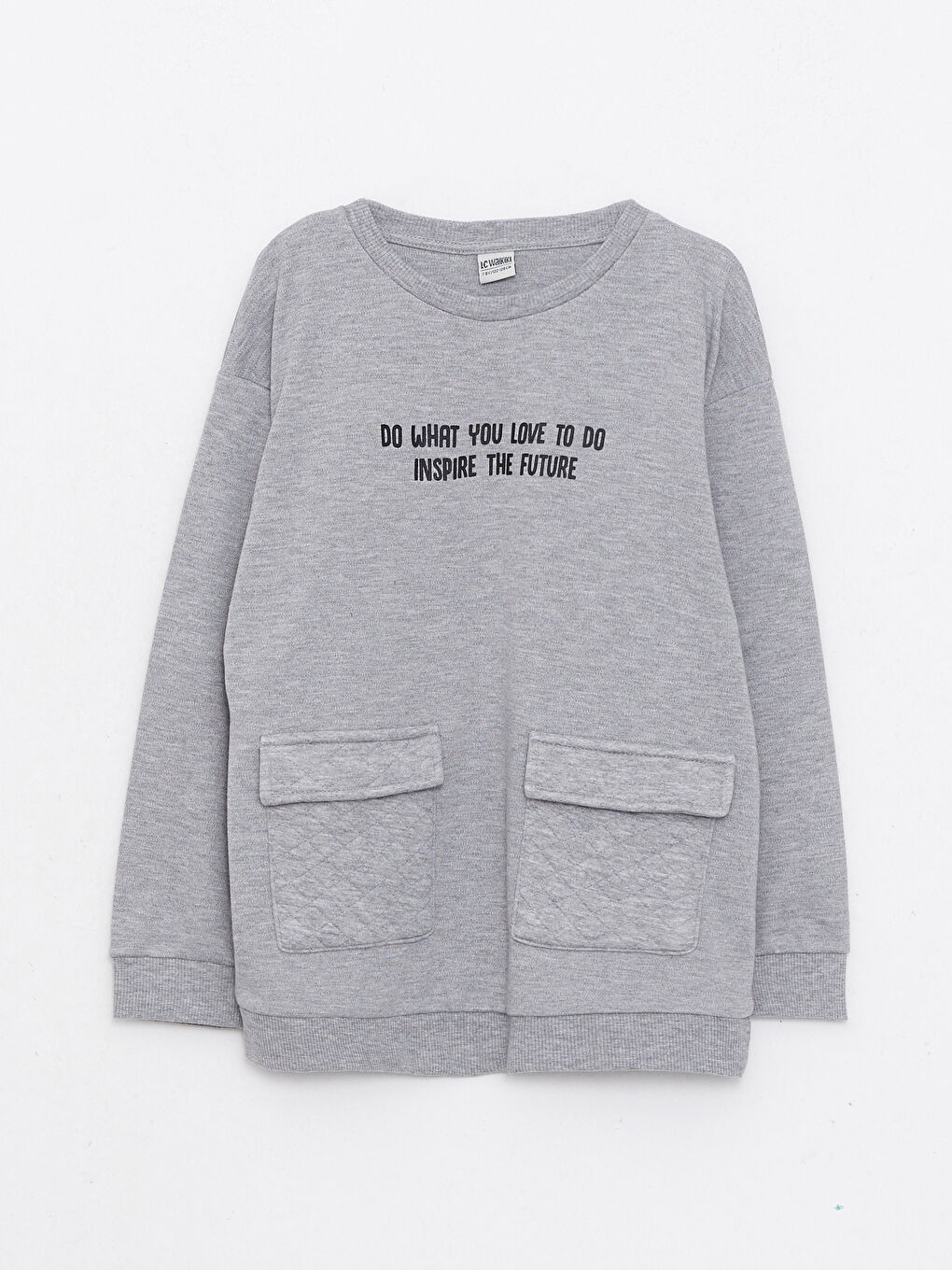 LCW Kids Crew Neck Printed Long Sleeve Boys' Sweatshirt -W23322Z4-EEZ