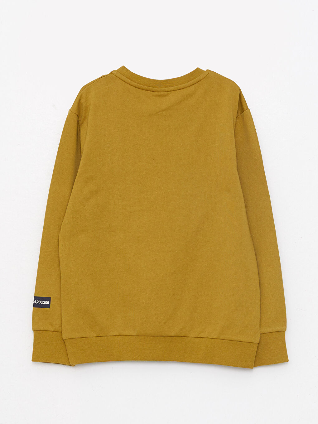 Yeşil Bisiklet Yaka Baskılı Uzun Kollu Erkek Çocuk Sweatshirt-1