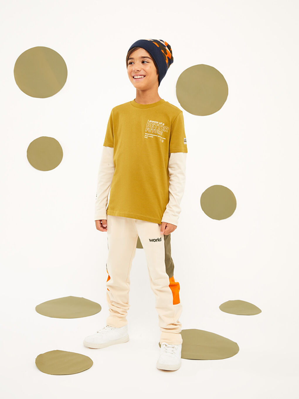 Tricou cu Mânecă Lungă Imprimat Guler Rotund pentru Băieți-1