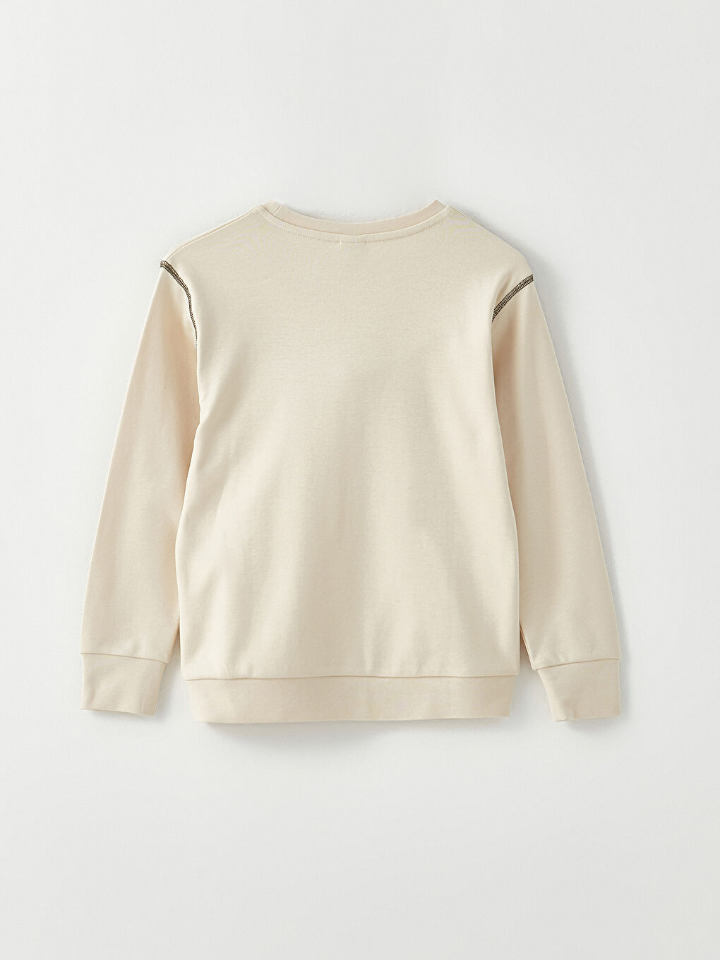 LCW Kids Crew Neck Embroidery Detailed Long Sleeve Boy T-shirt -W23330Z4-FQB