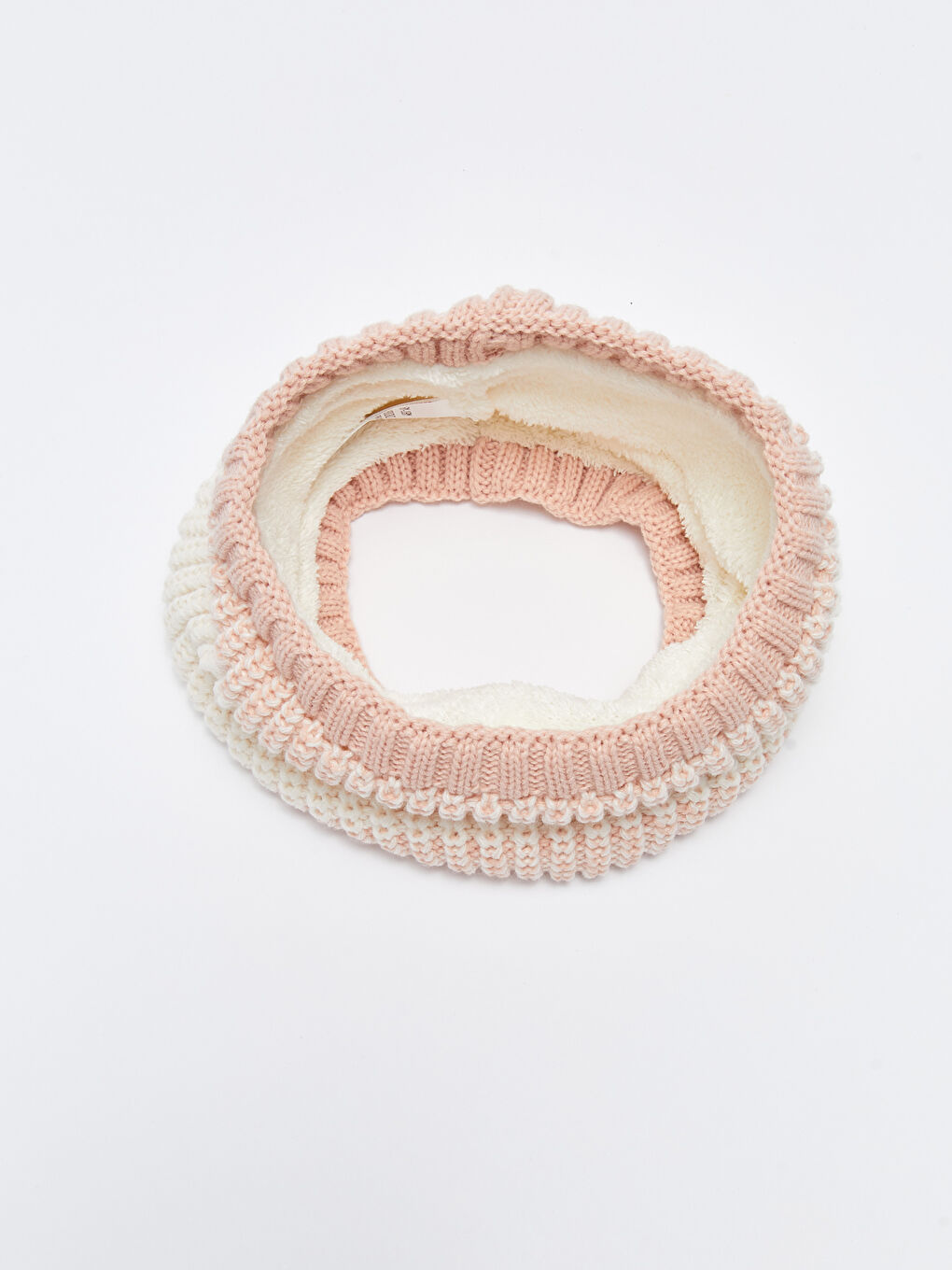 Color Block Baby Girl Knitwear Scarf Hat and Gloves-2