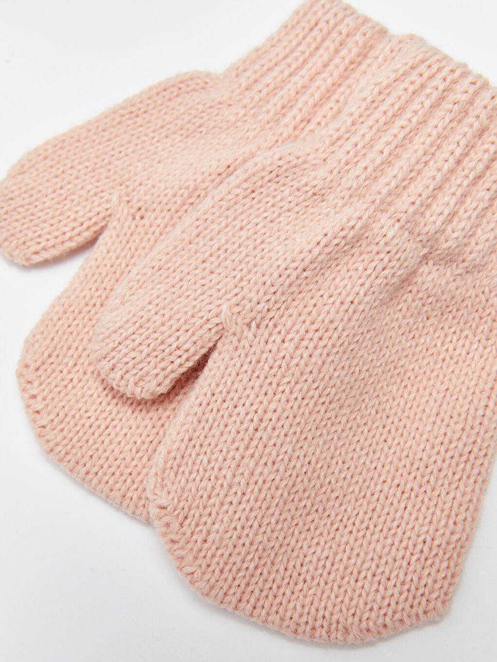 Color Block Baby Girl Knitwear Scarf Hat and Gloves-3