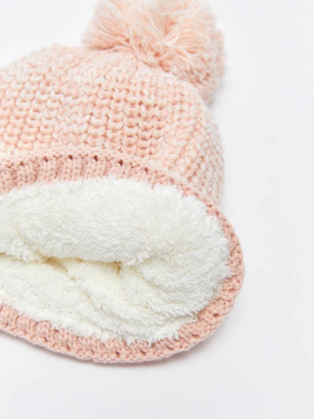 Color Block Baby Girl Knitwear Scarf Hat and Gloves-4