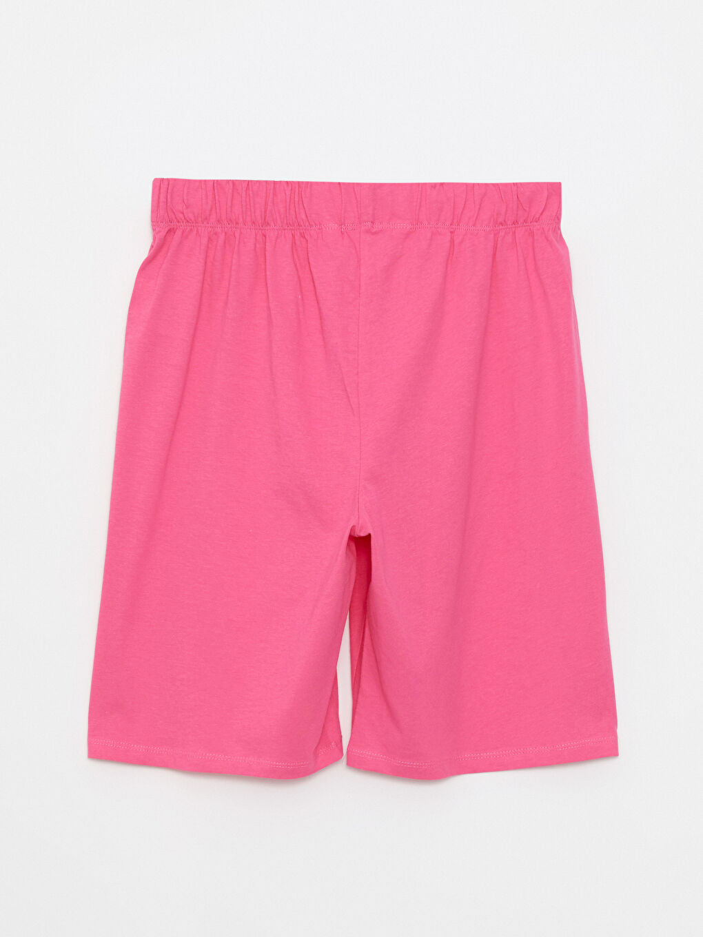 Pembe Beli Lastikli Düz Pamuklu Kadın Pijama Alt-6