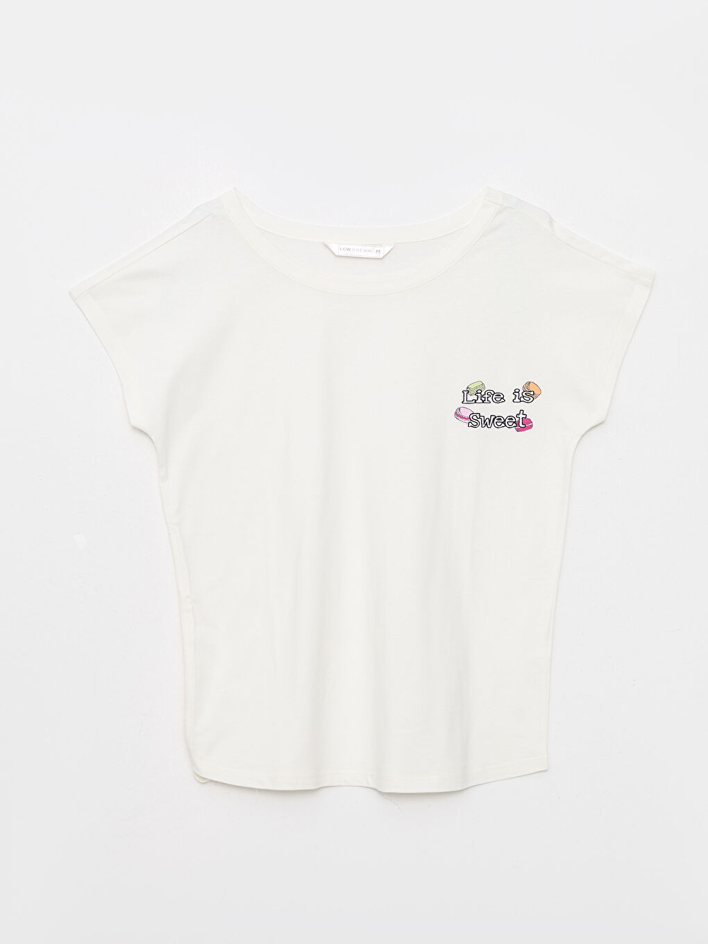 Crew Neck Printed Short Sleeve Cotton Women's Pajama Set-6