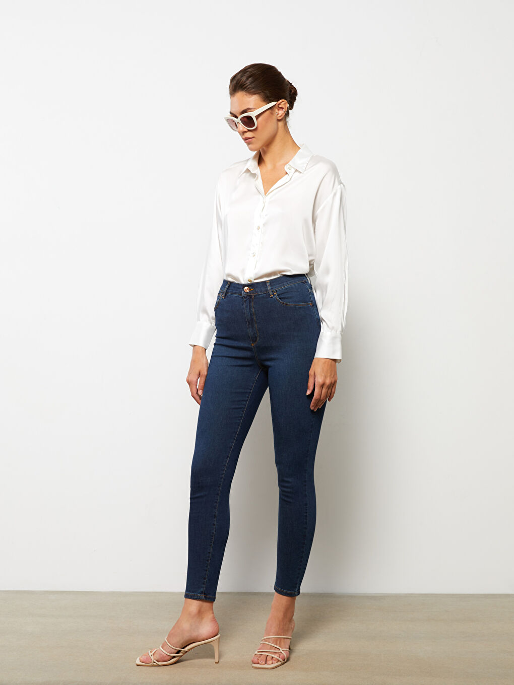 İndigo Mercury Skinny Fit Düz Cep Detaylı Kadın Jean Pantolon-1