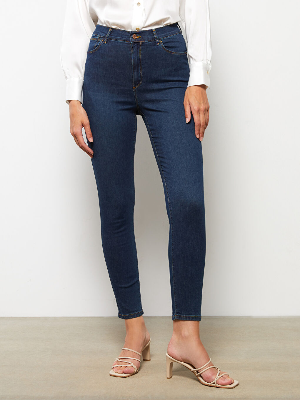 İndigo Mercury Skinny Fit Düz Cep Detaylı Kadın Jean Pantolon-3