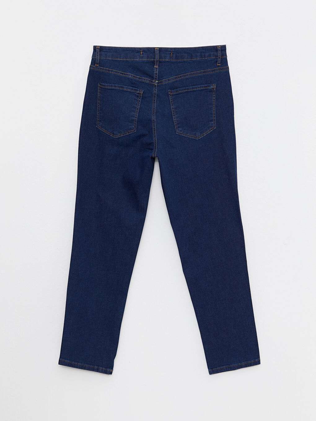 İndigo Slim Fit Düz Cep Detaylı Kadın Jean Pantolon-6