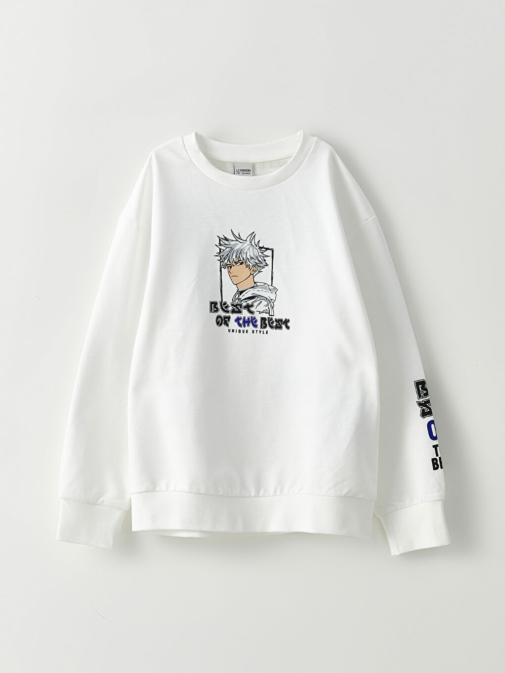 Crew Neck Printed Long Sleeve Boys' Sweatshirt-4