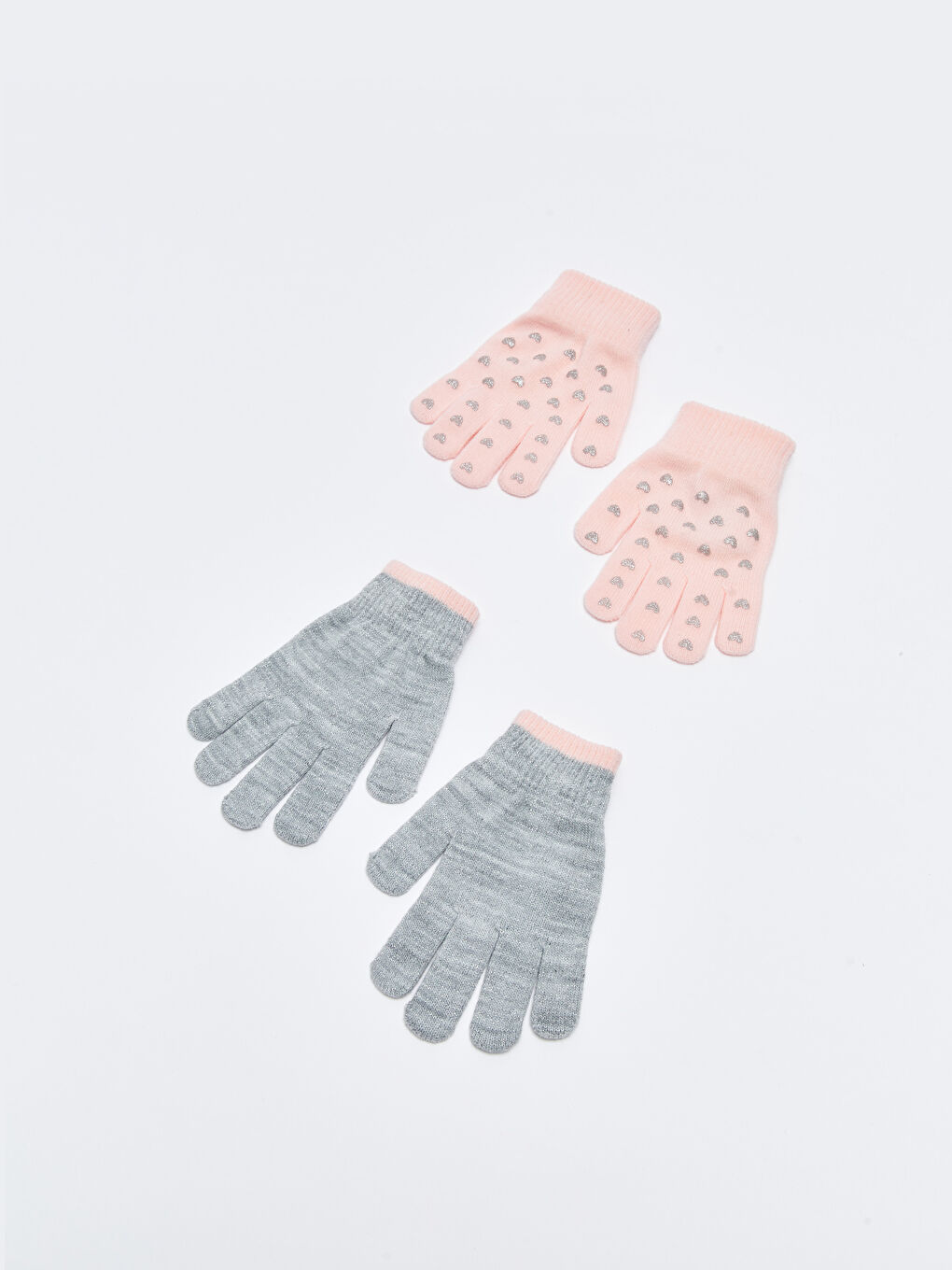 Printed Girls' Knitwear Gloves 2 Pack -W23612Z4-FZE