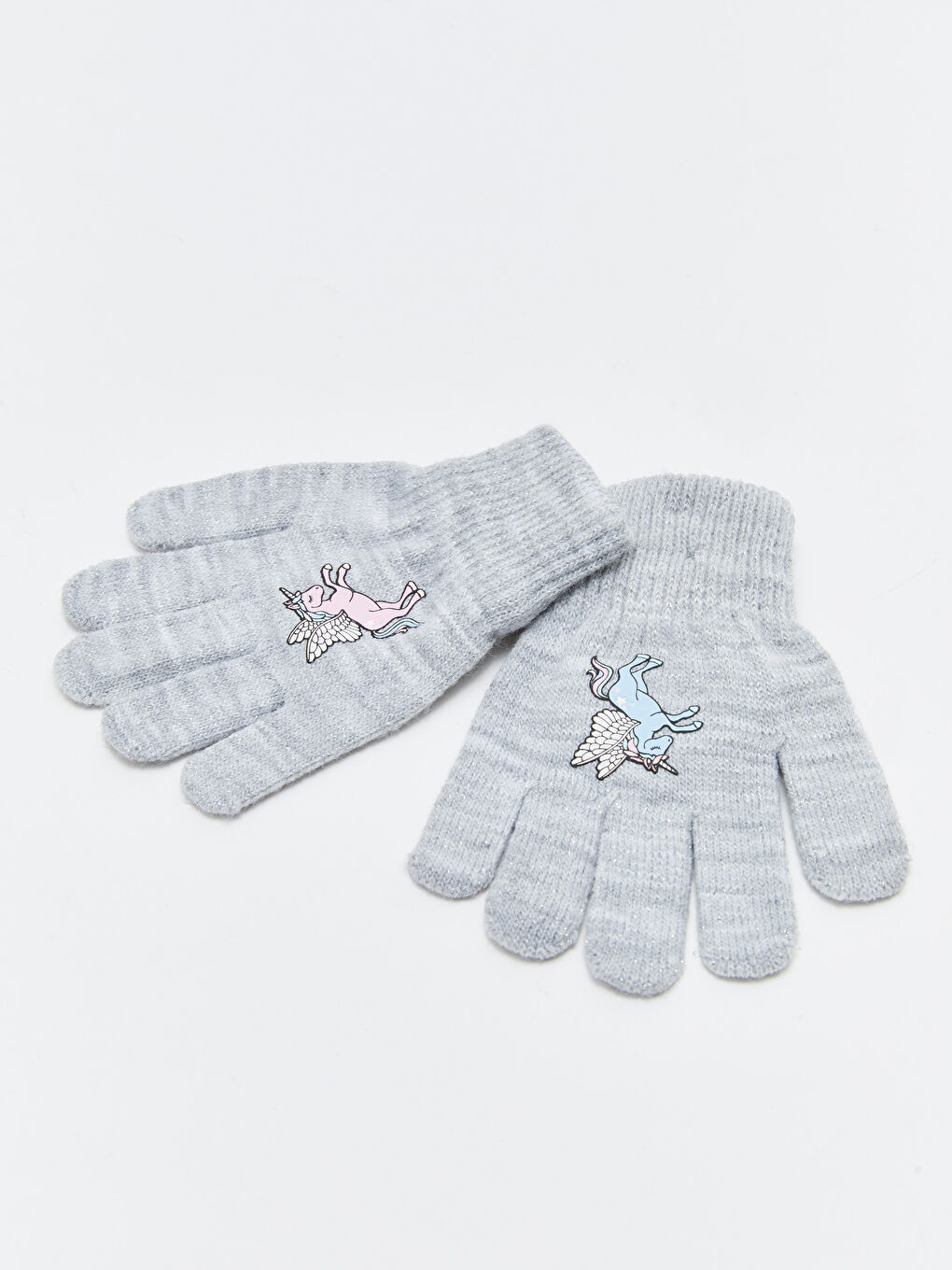 LCW ACCESSORIES Printed Girls' Knitwear Gloves -W23619Z4-CT3