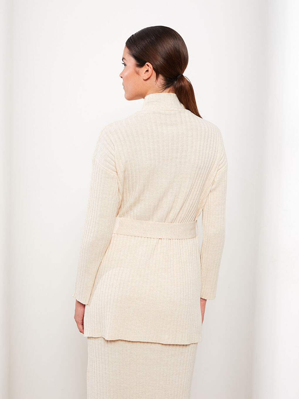 LCW Modest Rollkragen Schlichte Langarm Damen Strick Tunika -W23654Z8-EZB