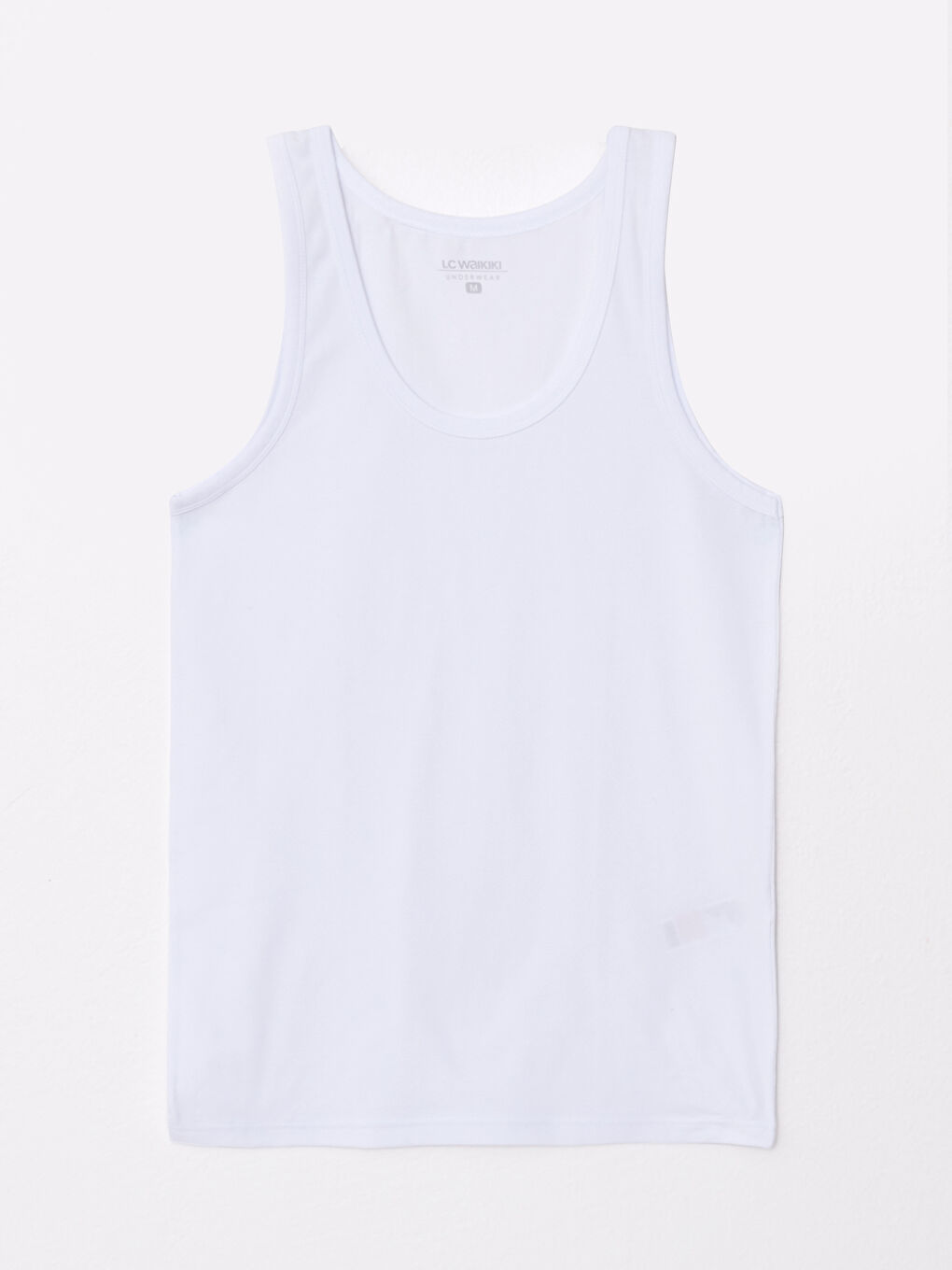 Beyaz U Yaka Penye Erkek Atlet 2'li-6