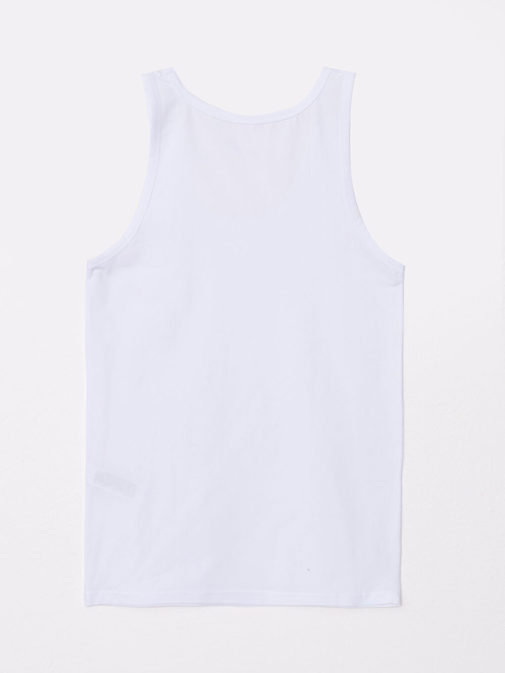 Beyaz U Yaka Penye Erkek Atlet 2'li-7