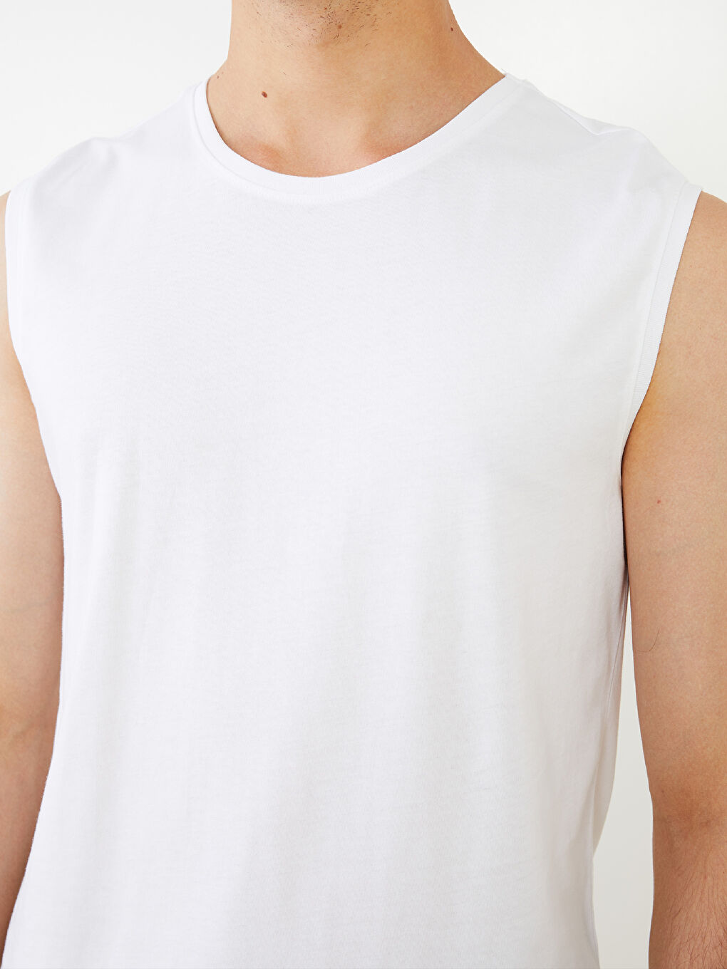 Crew Neck Sleeveless Cotton Men's Vest-3