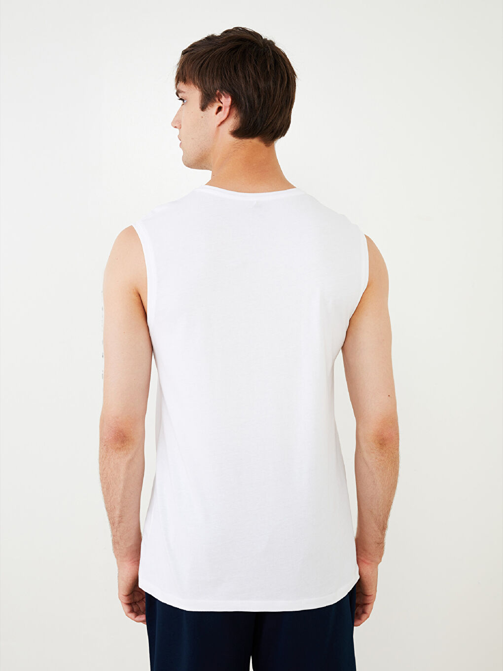 Crew Neck Sleeveless Cotton Men's Vest-4