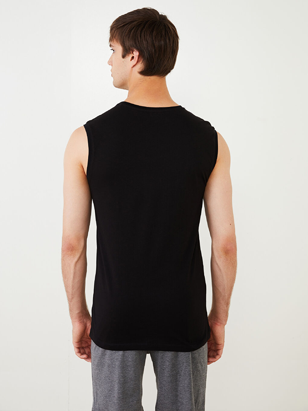 Crew Neck Sleeveless Cotton Men's Vest-4