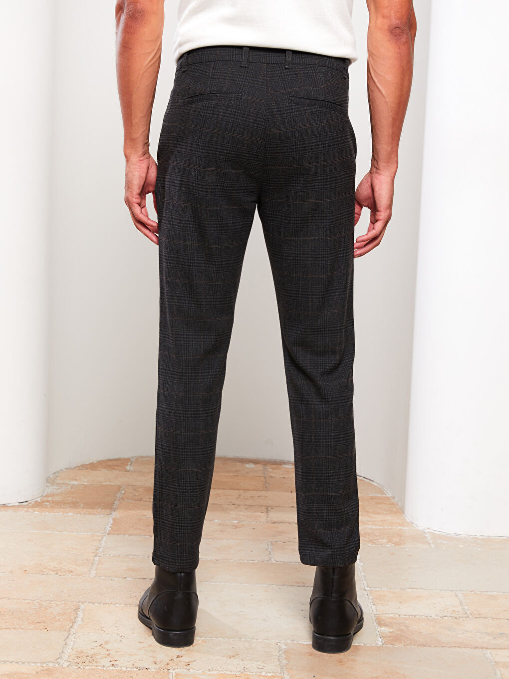 LCW Vision Slim Fit Plaid Men's Trousers -W23666Z8-LLL