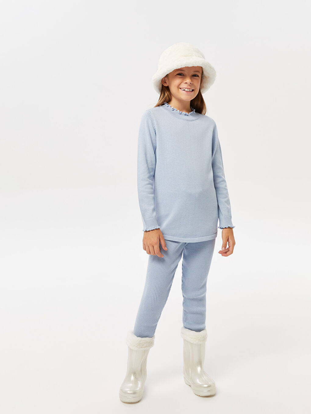 Mavi Bisiklet Yaka Basic Uzun Kollu Kız Çocuk Triko Kazak-2