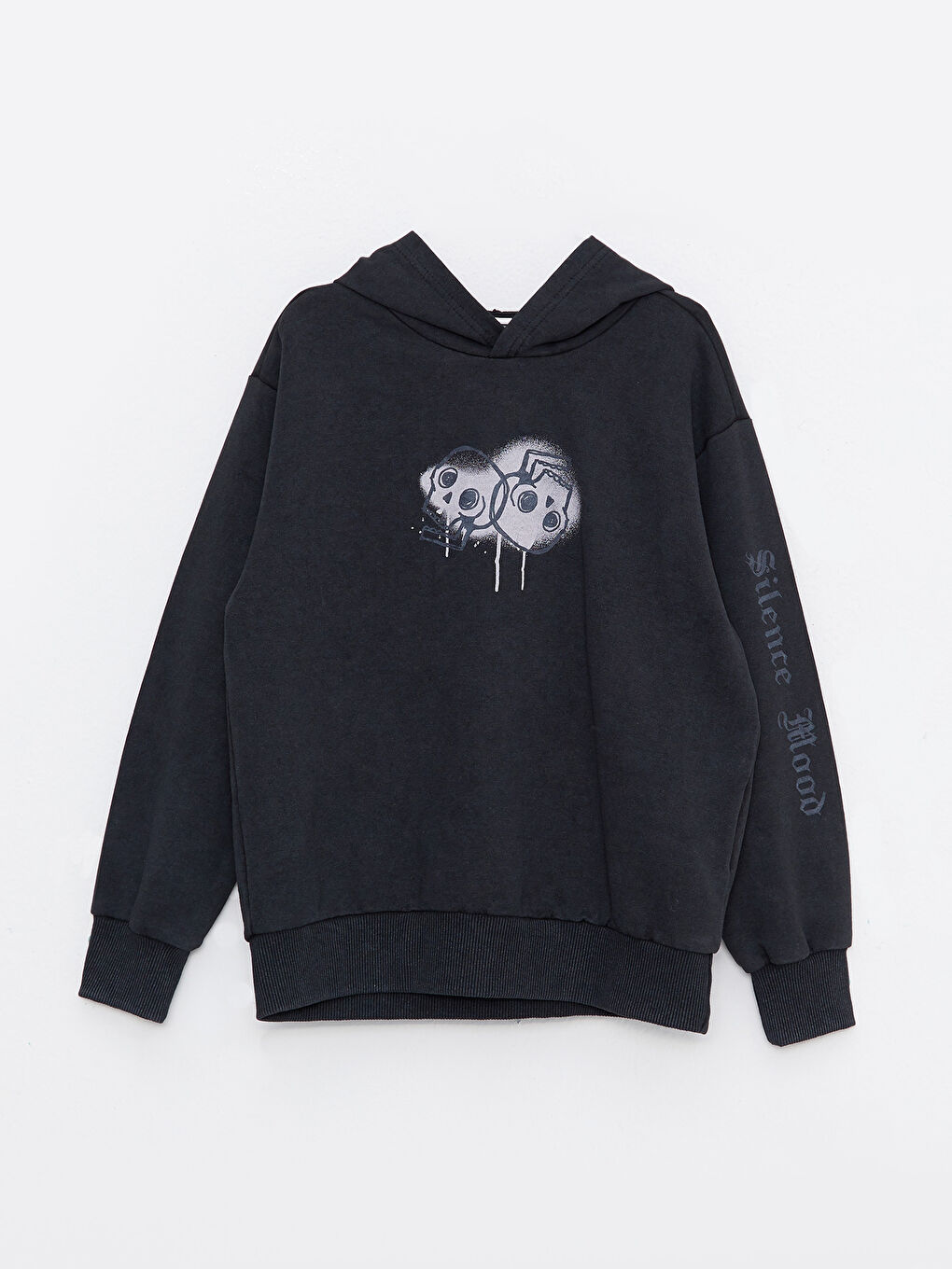 LCW Kids Kapüşonlu Baskılı Uzun Kollu Erkek Çocuk Sweatshirt -W23684Z4-HGG