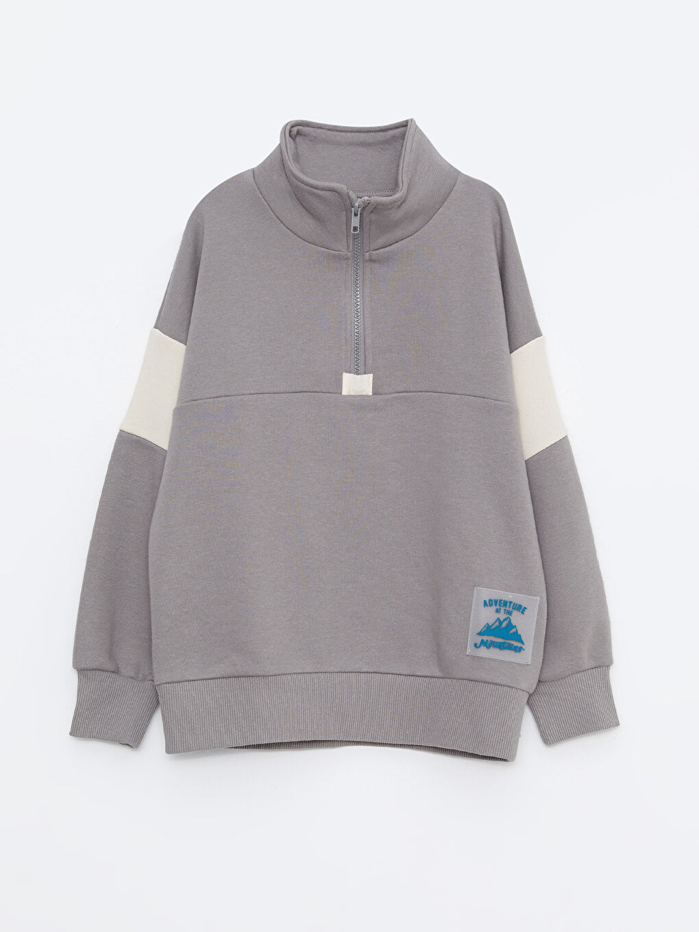 Stand Collar Printed Long Sleeve Boy Sweatshirt -W23695Z4-GQ0