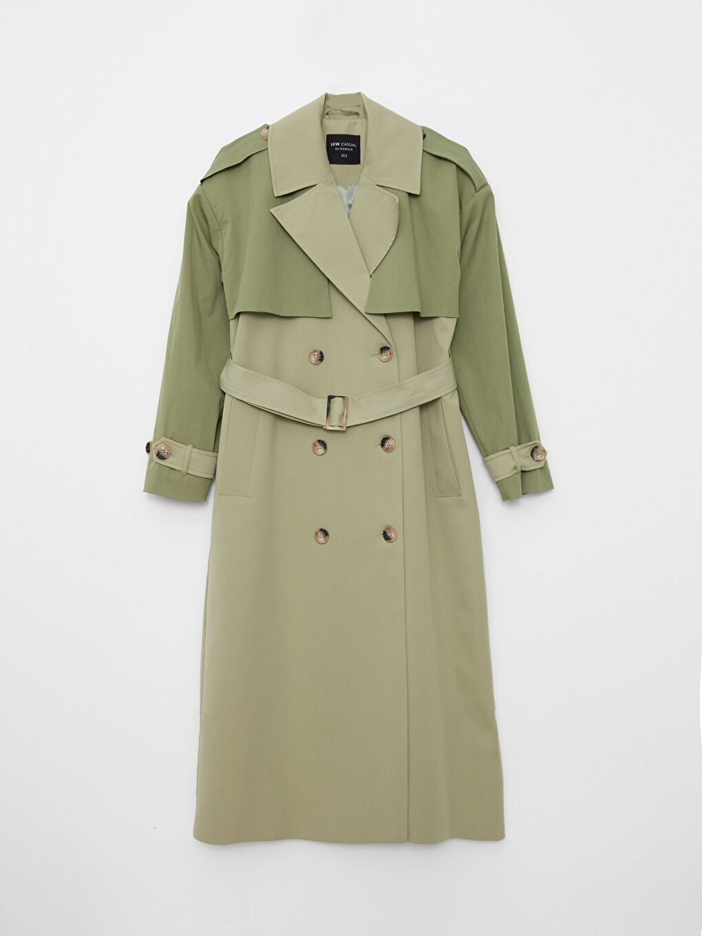 ترانشكوت نسائي سادة بأكمام طويلة وقبة جاكيت-13