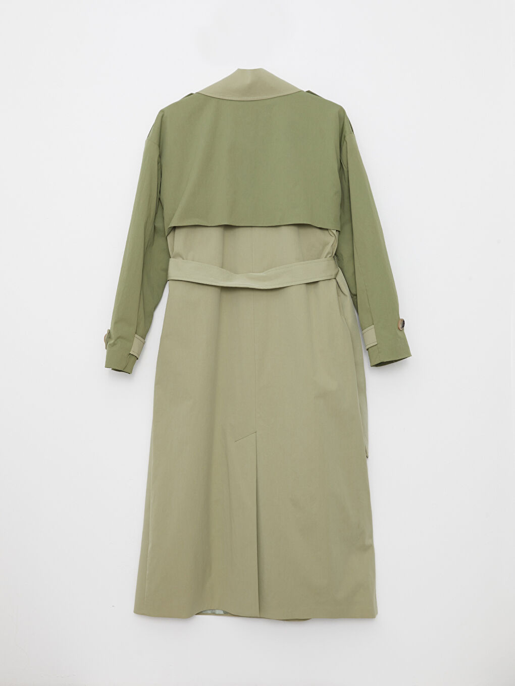 ترانشكوت نسائي سادة بأكمام طويلة وقبة جاكيت-14