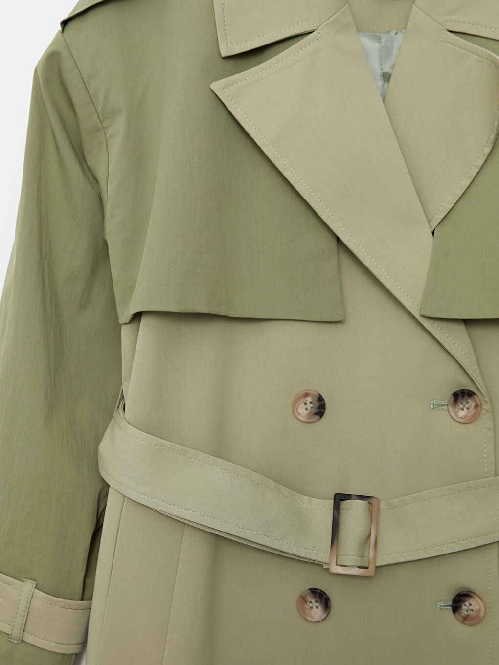 ترانشكوت نسائي سادة بأكمام طويلة وقبة جاكيت-15