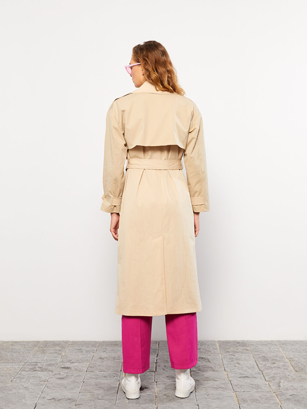 LCW Vision Jackenkragen Regulär Langarm Trenchcoat für Damen -W23702Z8-SGR