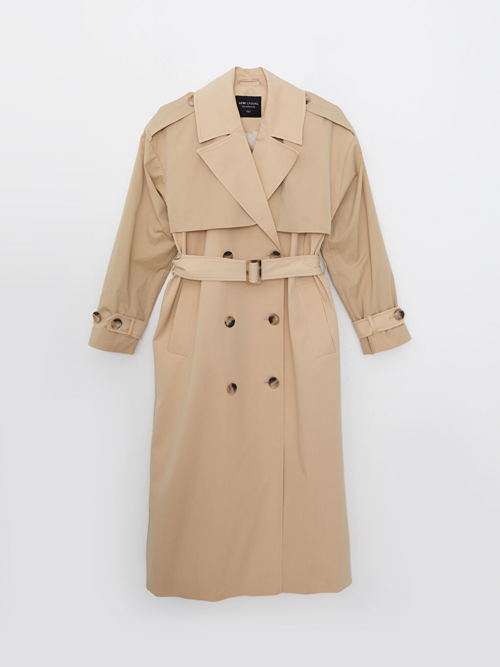 LCW Vision Jackenkragen Regulär Langarm Trenchcoat für Damen -W23702Z8-SGR
