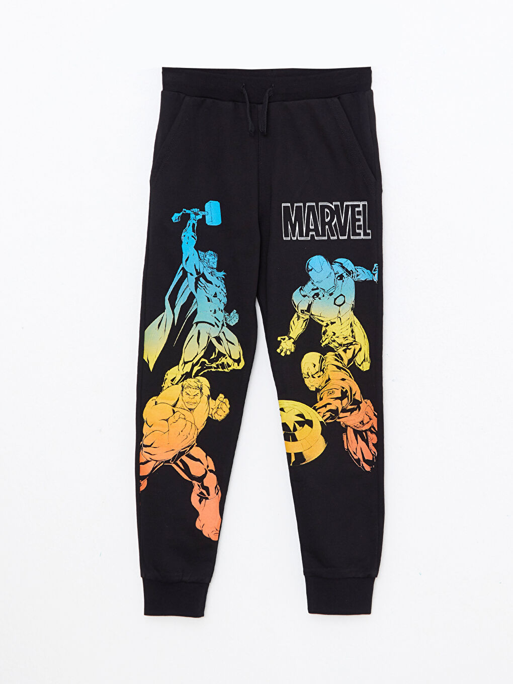LCW Kids Elastic Waist Marvel Printed Boy Jogger Sweatpants -W23707Z4-CVL