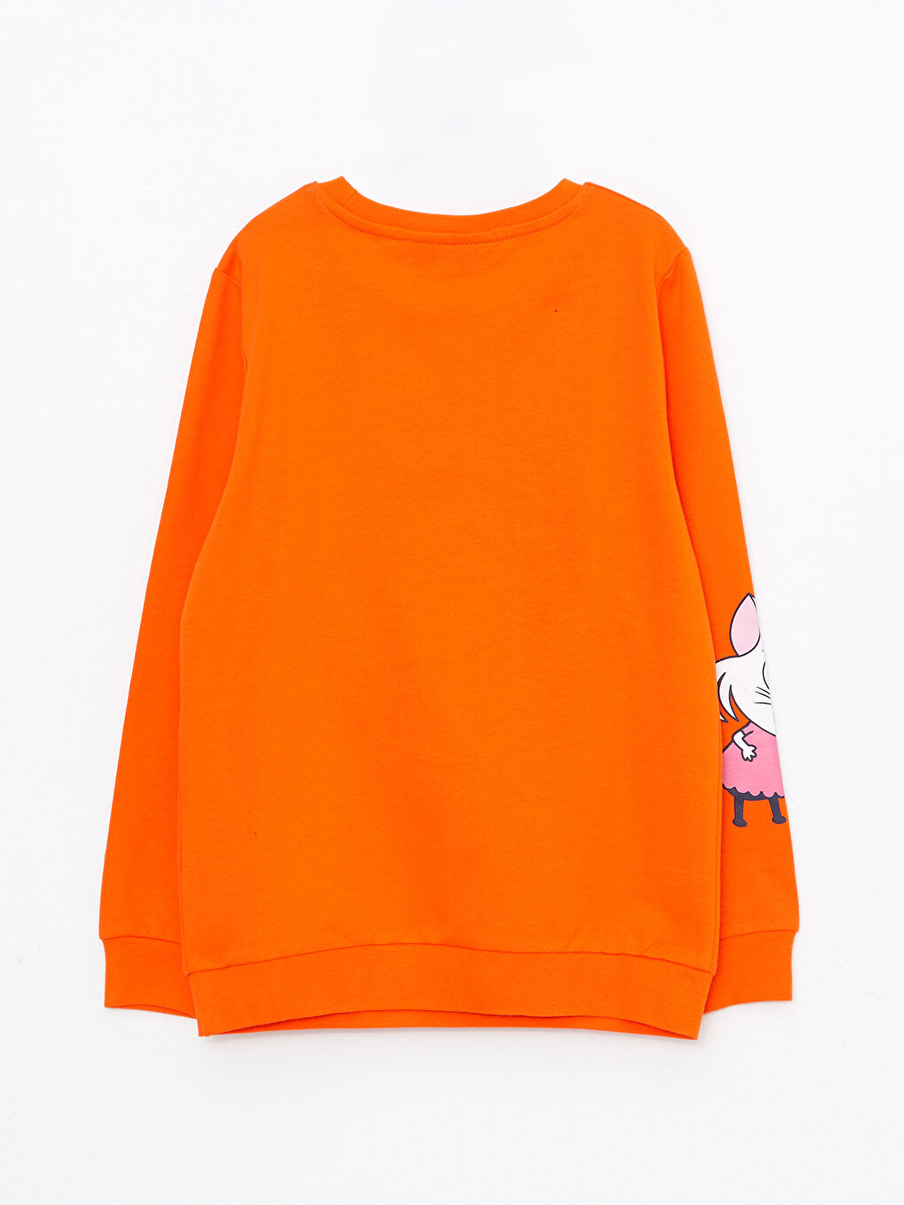 Turuncu Bisiklet Yaka Kral Şakir Baskılı Uzun Kollu Erkek Çocuk Sweatshirt-1