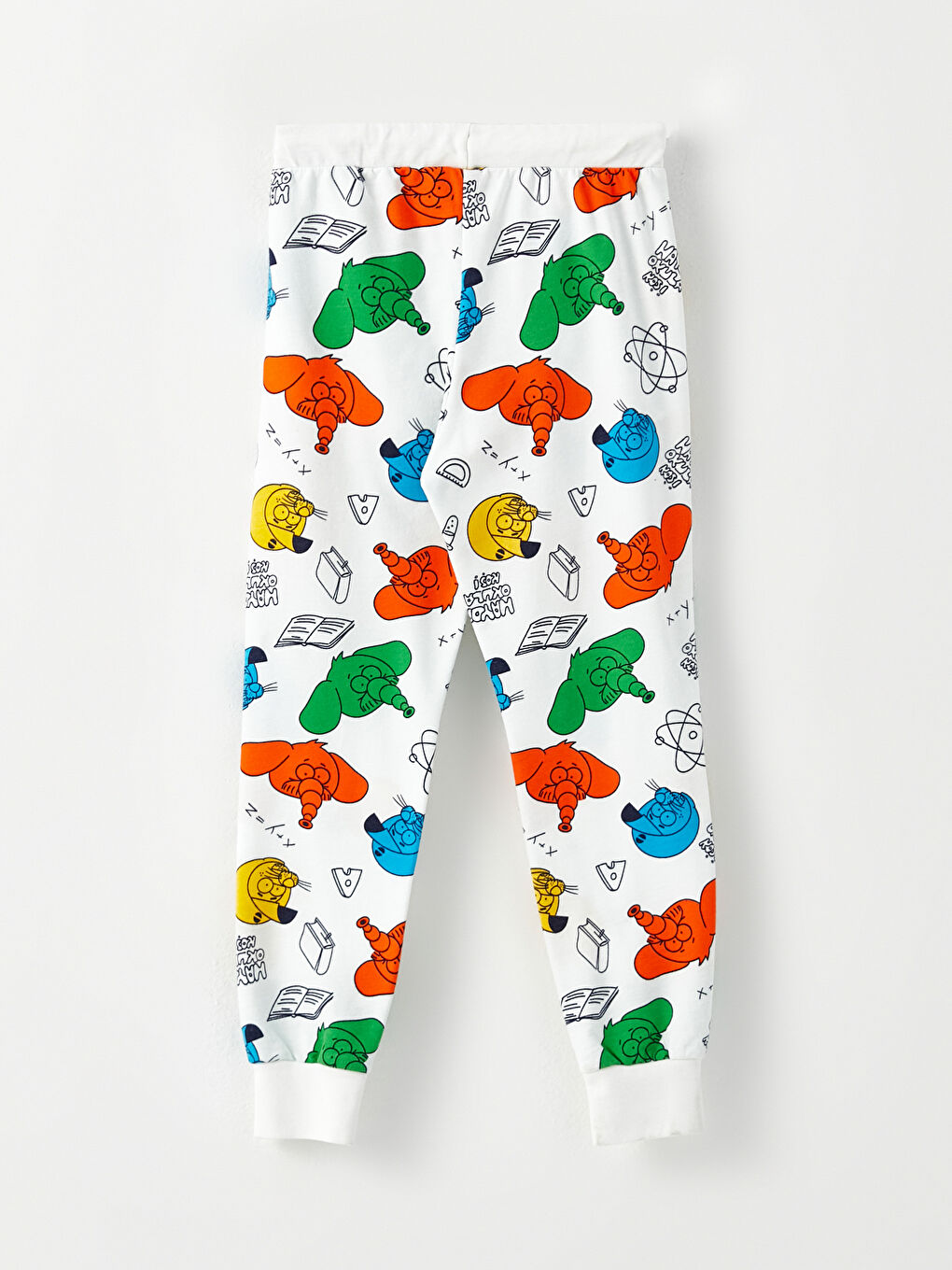 Ekru Beli Lastikli Kral Şakir Baskılı Erkek Çocuk Jogger Eşofman Altı-1