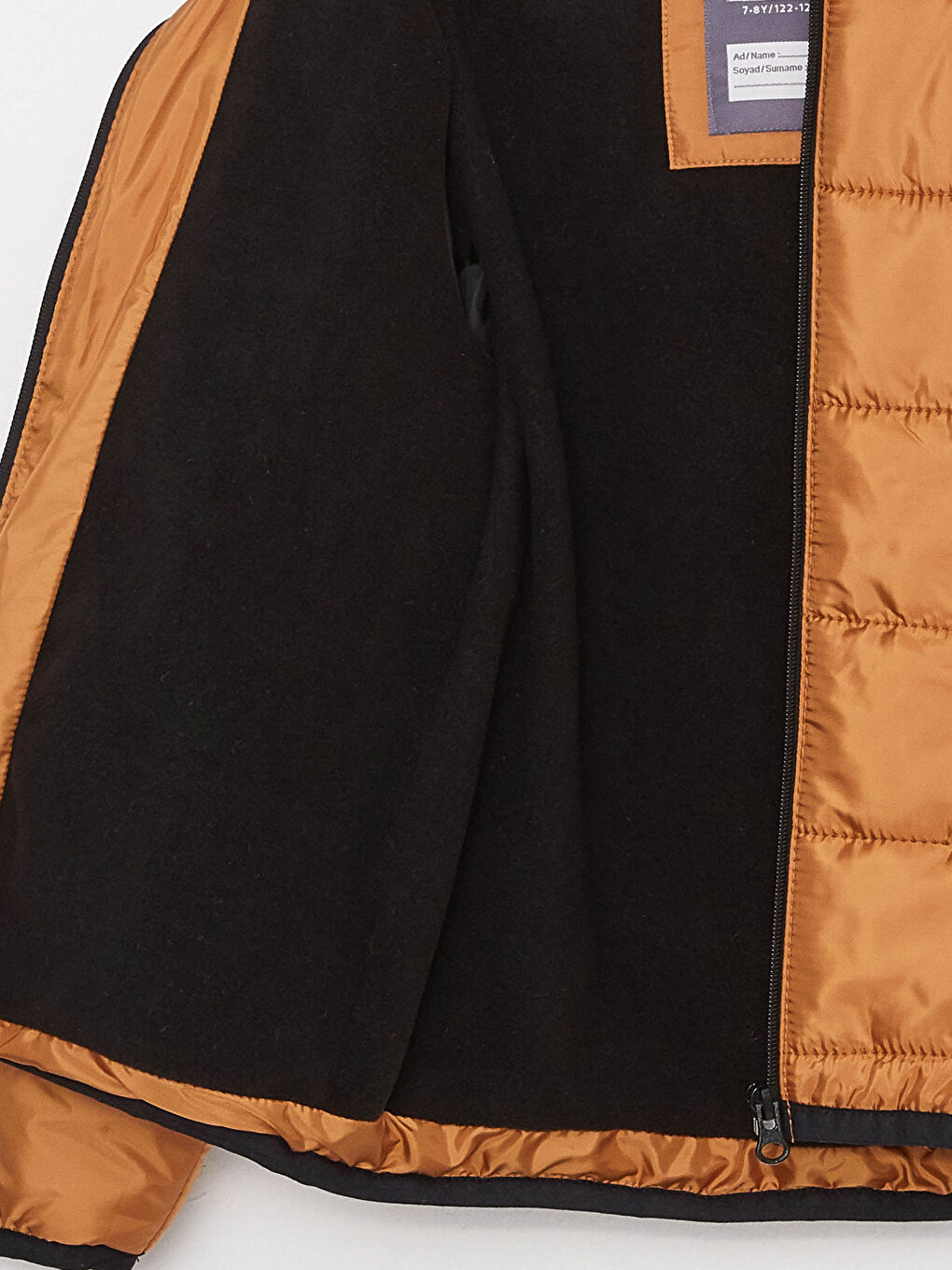 Kahverengi Kapüşonlu Basic Erkek Çocuk Şişme Mont-2