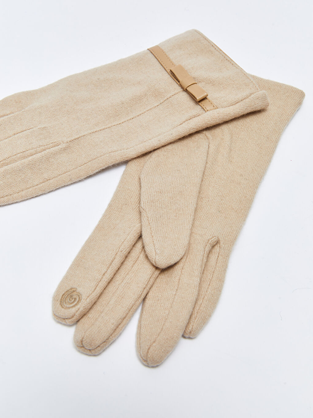 Gants Unis avec Nœud Détail pour Femmes-4
