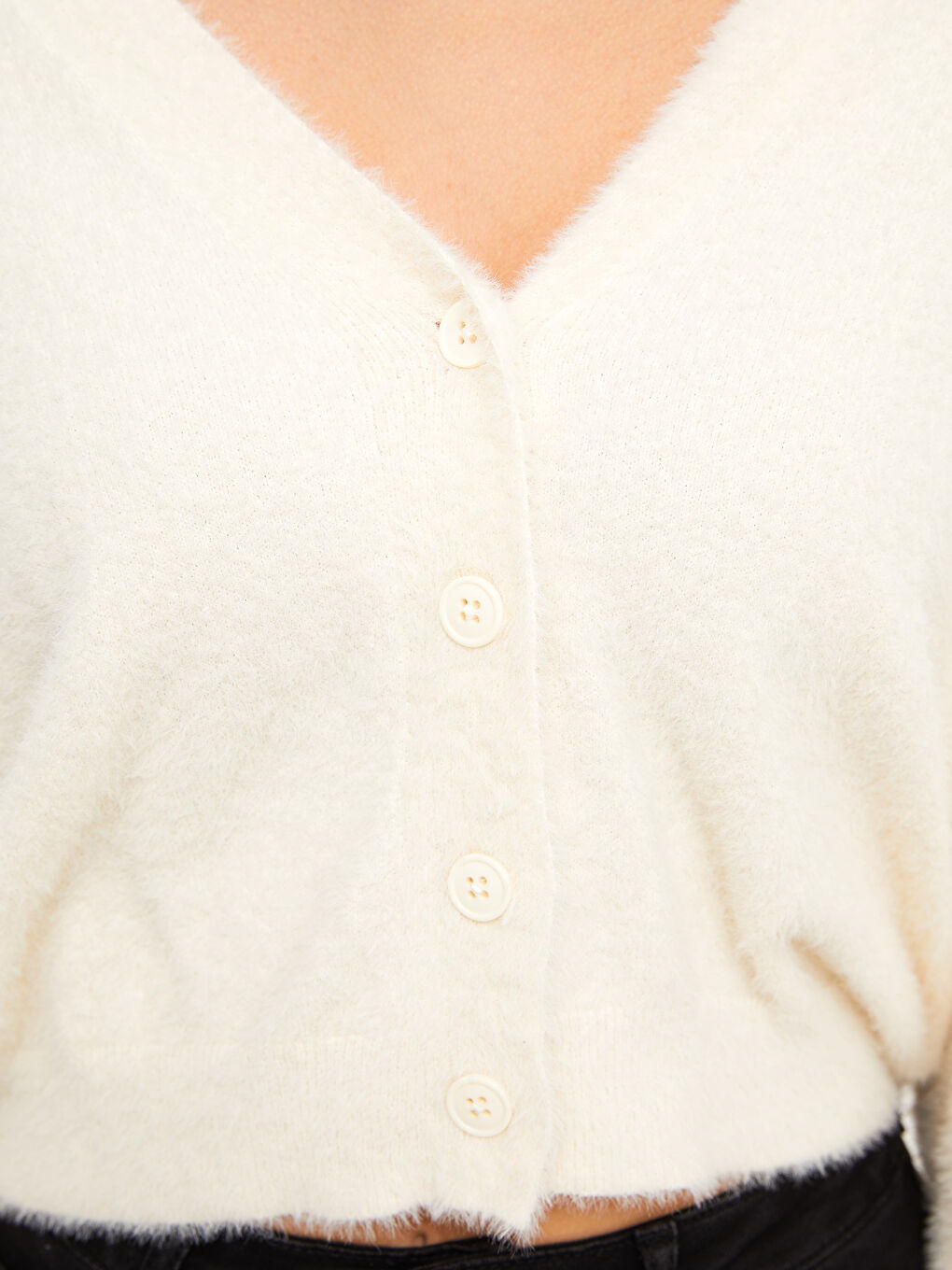 Kardigan od trikotaže sa V izrezom za Žene-3