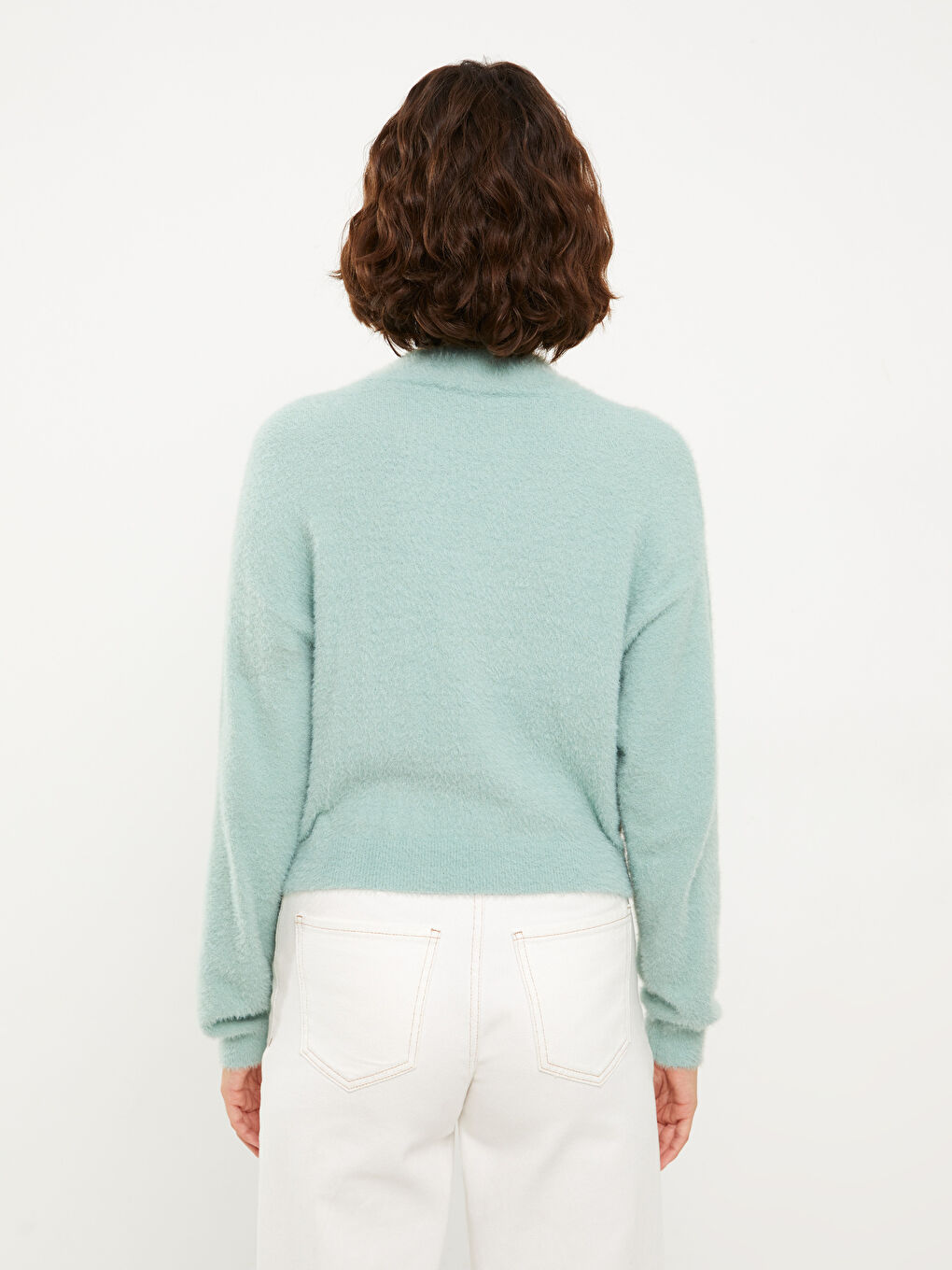 XSIDE Rundhalsausschnitt Schlicht Langarm Damen Strickpullover -W23747Z8-SBD