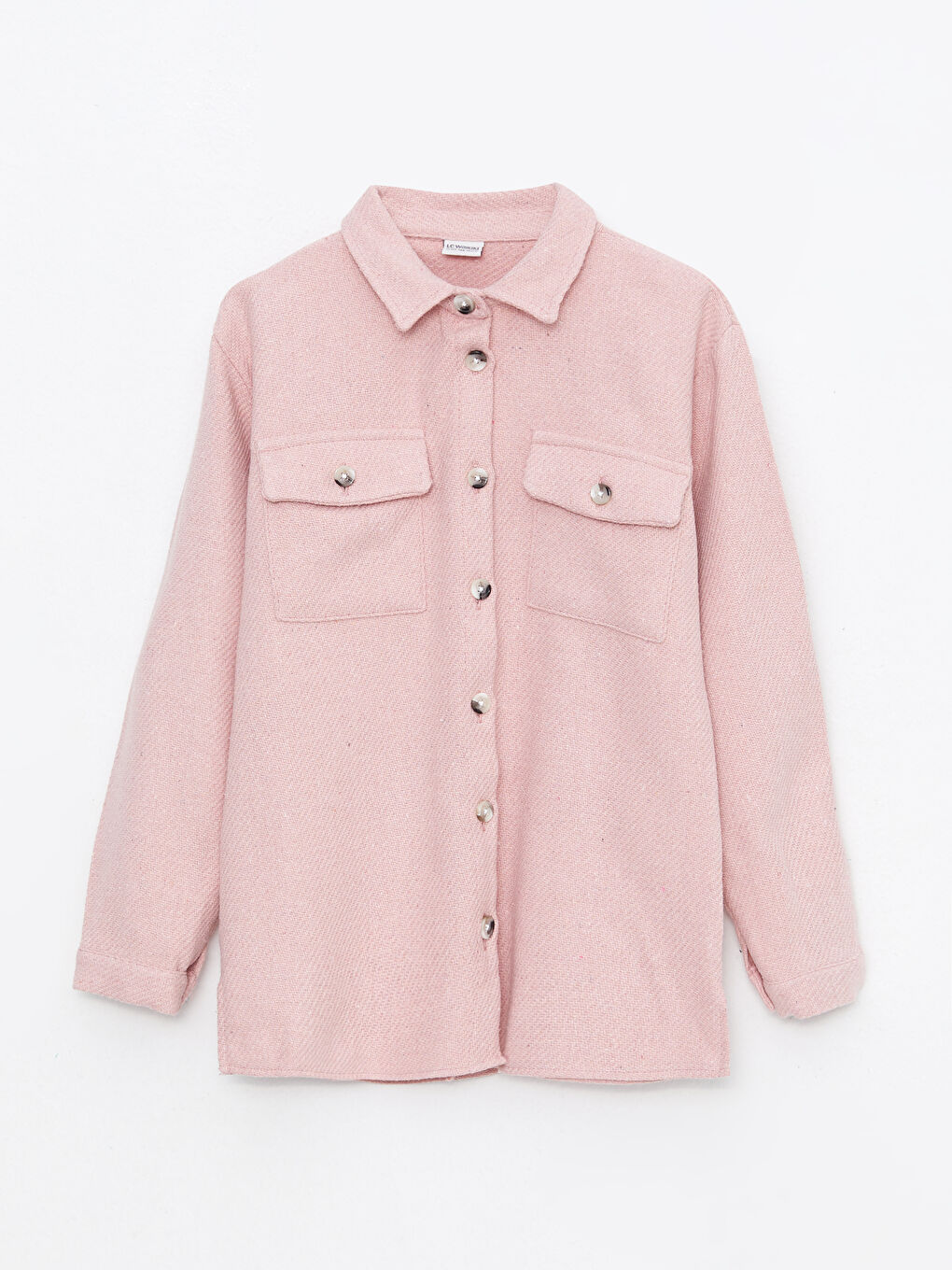 LCW Kids Basic Long Sleeve Girls' Shirt Jacket -W23770Z4-FHP